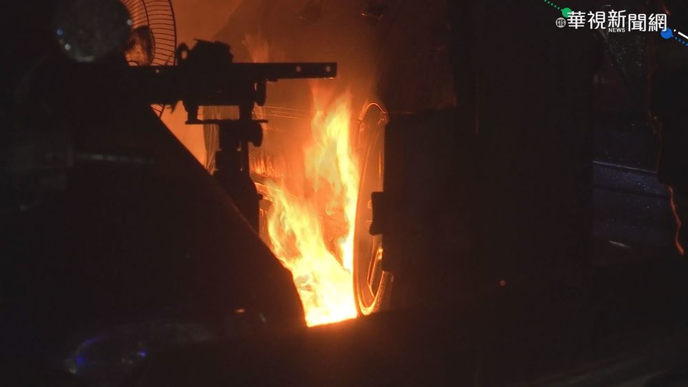 汽車修理廠深夜大火 老闆逃生遭灼傷