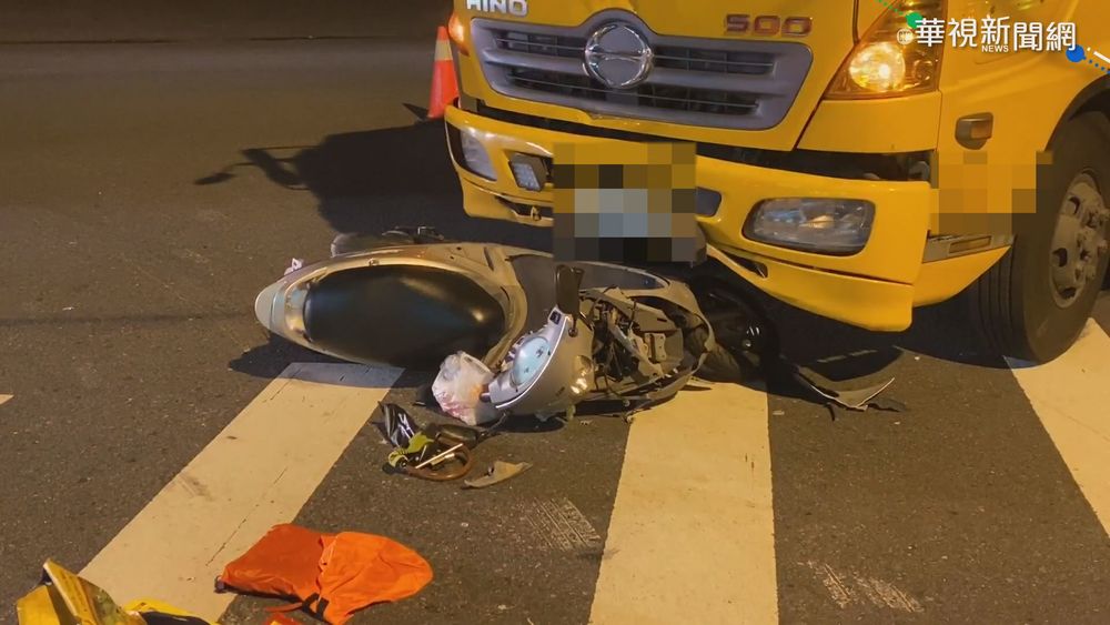 翁凌晨騎車未開燈 垃圾車煞不住猛撞