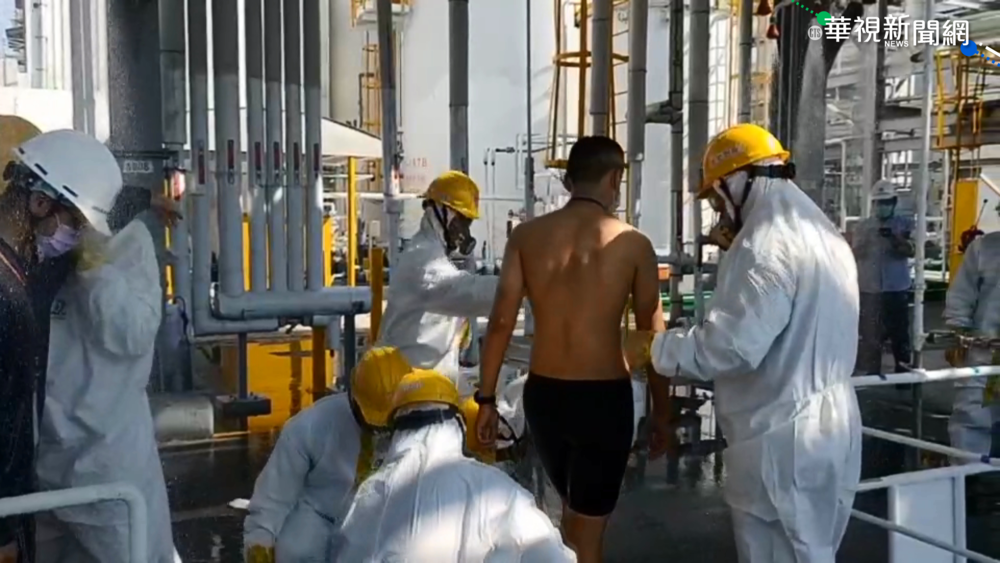 六輕毒災演練 化妝模擬傷患超逼真