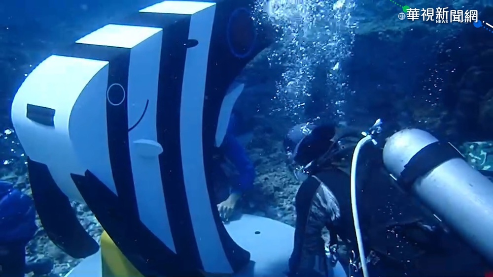 新潛水景點 綠島尖翅燕魚母子郵筒啟用