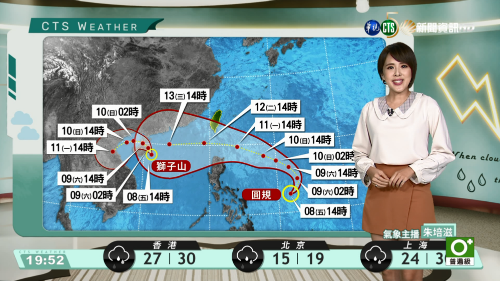 東邊偶雨西邊晴，午後零星雷陣雨
