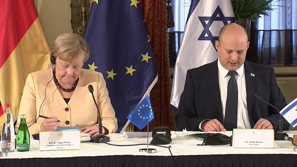 梅克爾卸任前訪以色列 重申安全承諾