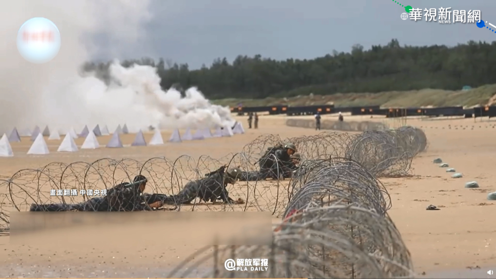 無人機投彈登陸 共軍曝"閩南搶灘"片