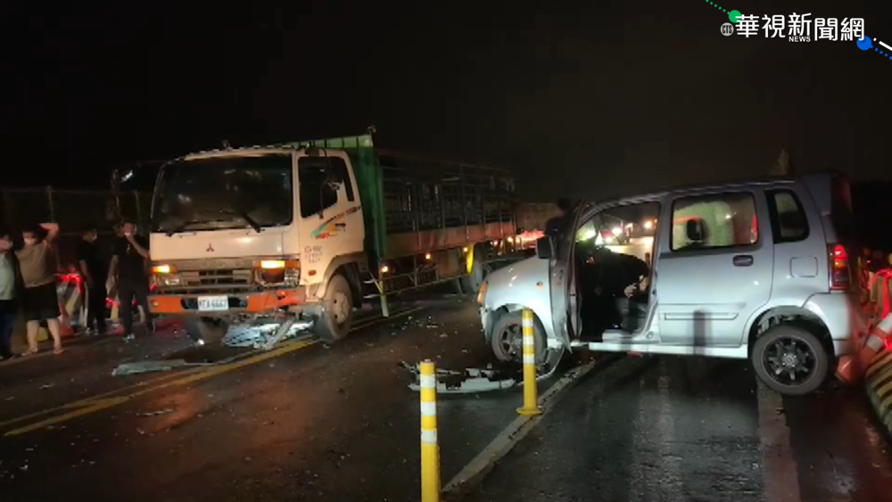 花蓮台九線連環車禍 3人傷4車毀損