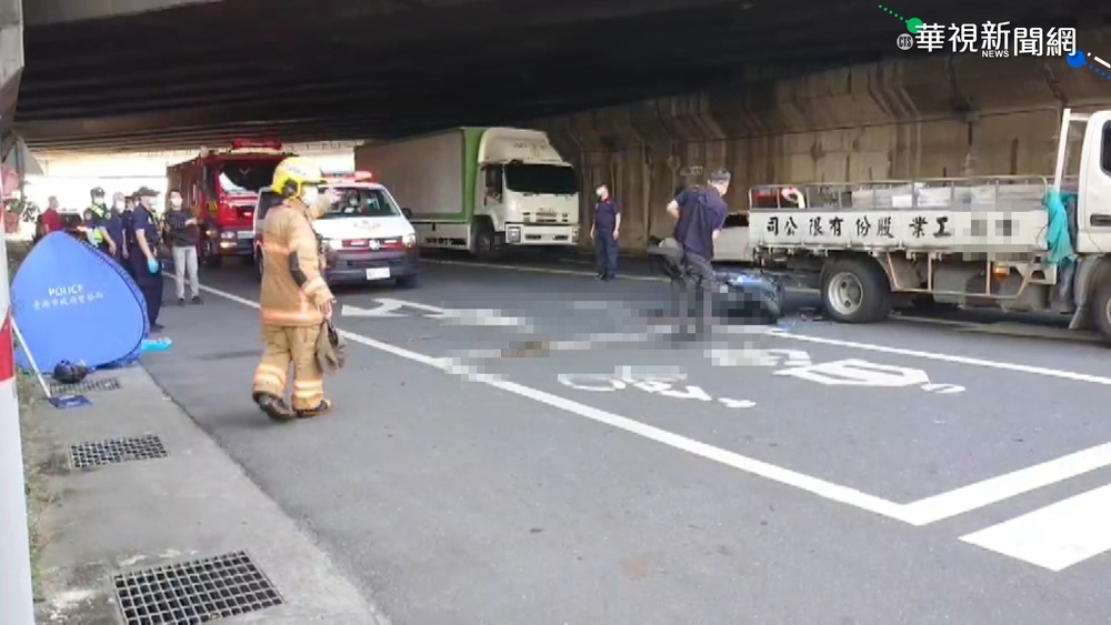 騎士追撞等紅燈小貨車 當場無生命跡象