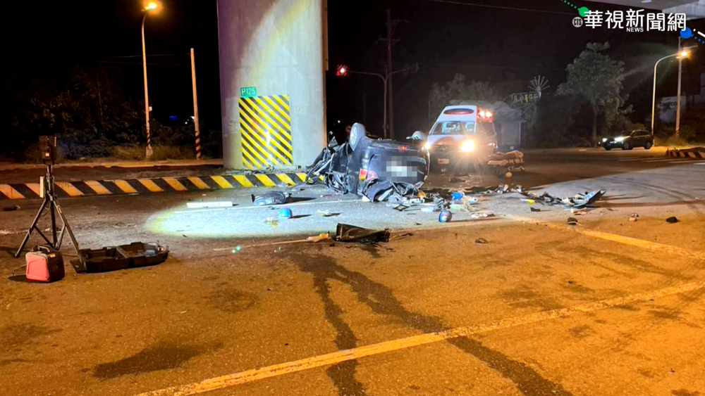 西濱大貨車追撞交通車 6人受傷送醫