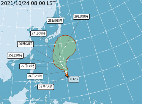 瑪瑙颱風今晚生成 今最低下探17.6℃