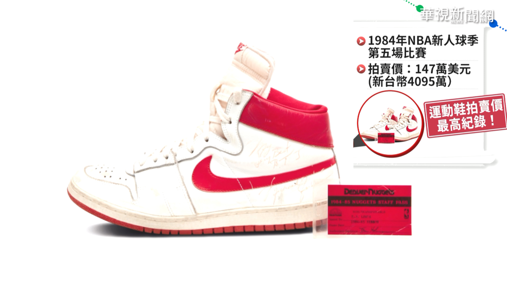 喬丹新人賽季戰靴拍賣4095萬元成交