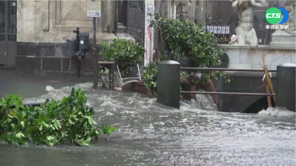 強烈旋風襲西西里 2天下了1年份雨量