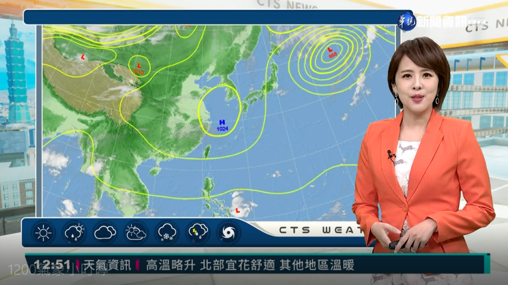 東北風漸轉偏東風 東北部有較大雨勢