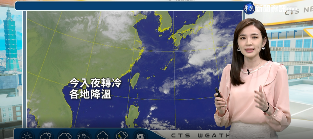 迎風面雲多 西半部為多雲到晴