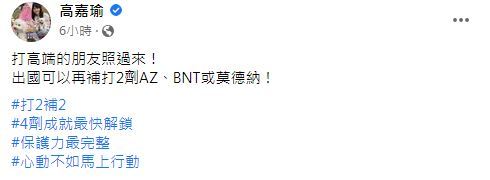 （翻攝自高嘉瑜臉書）