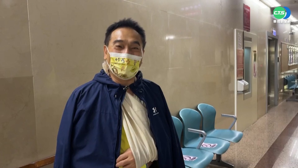 拍漆彈宣傳釀意外 鎮長摔倒左手脫臼
