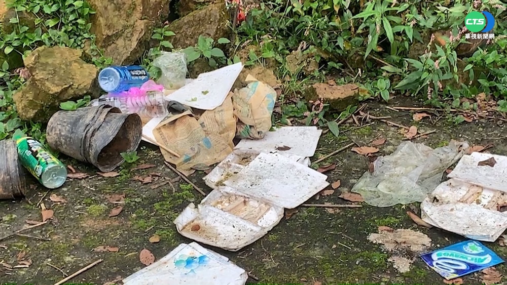 賞雲海棄置垃圾 南投大崙山美景變調