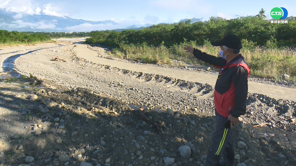 花蓮春日里農路被沖毀 農友盼速修便道