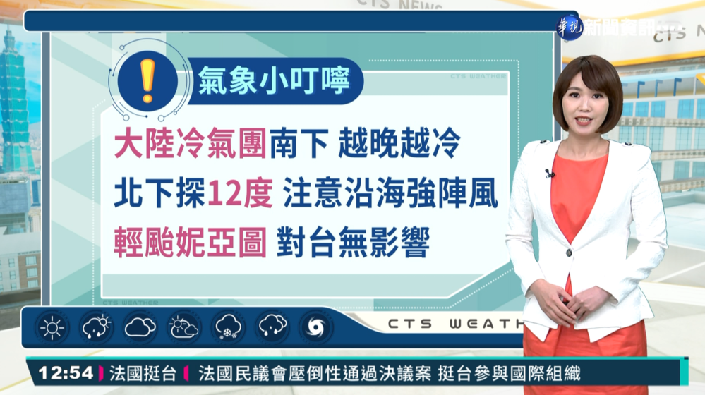 入夜後極凍!冷氣團南下 今晚最低溫12度