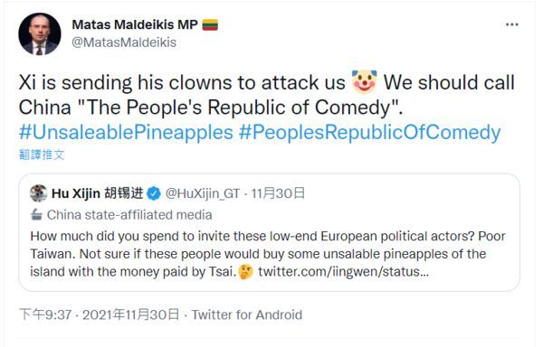 （翻攝自推特@MatasMaldeikis）。