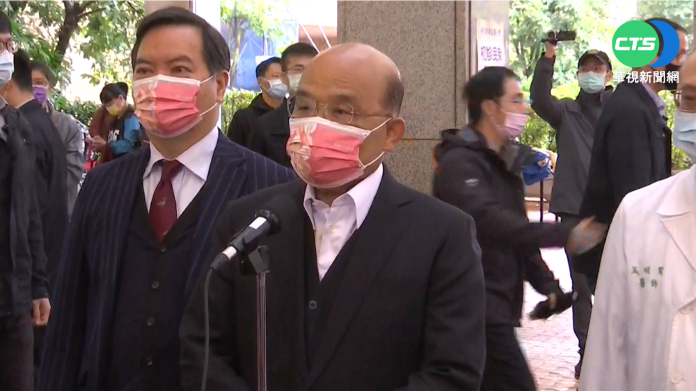 衝疫苗覆蓋率 蘇揆赴台大打第2劑疫苗