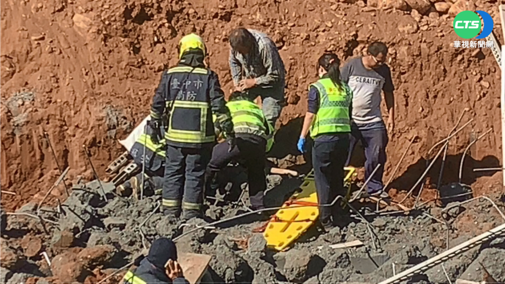 台中新社1停車場擋土牆塌 壓傷1工人