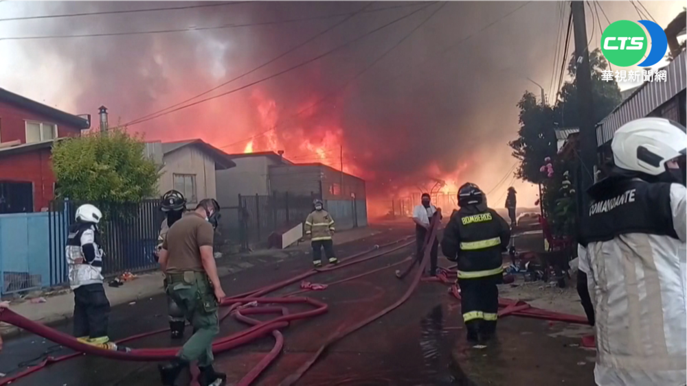 智利森林大火悚燒 超過百戶民宅被燒毀