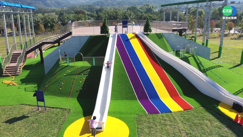 南投苗圃變親子共融公園 溜滑梯超吸睛