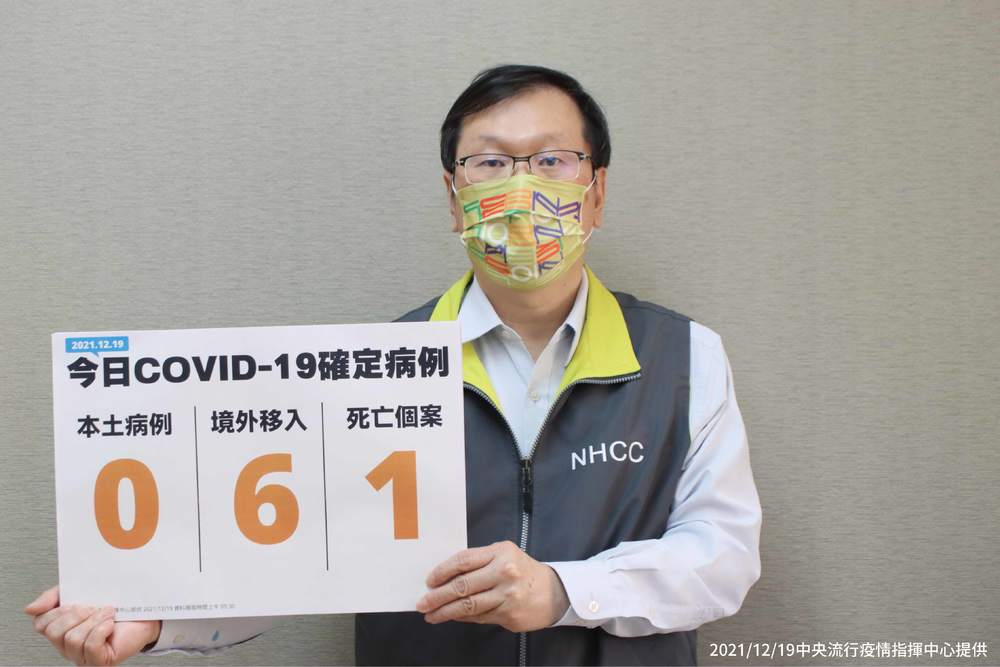 今境外移入+6、本土+0 確診個案中1人死亡