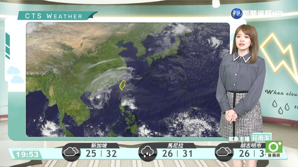 明全台各地短暫雨 局部地區有大雨