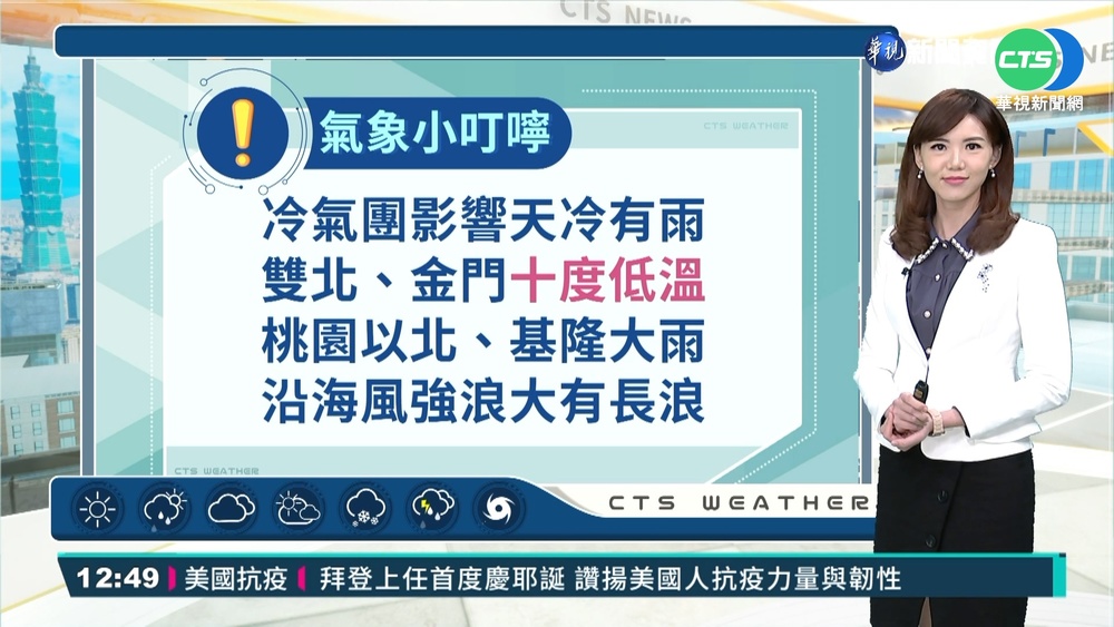 強烈大陸冷氣團影響 各地天氣偏冷