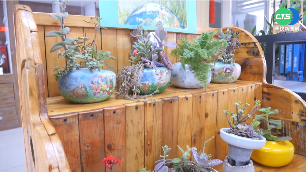 台電除役"礙子"變身盆栽 義賣助弱勢