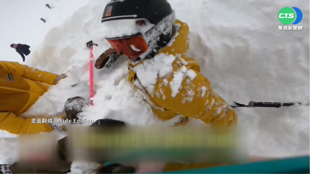 滑雪炫技後空翻! 大夥喝采後忙從雪堆挖人