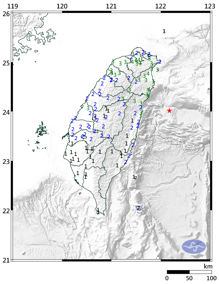 17:46全台有感地震 北部強烈左右搖晃震度4級