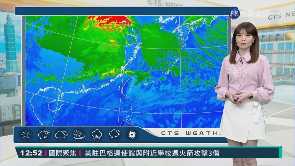 冷氣團影響 中部以北及東北部寒冷