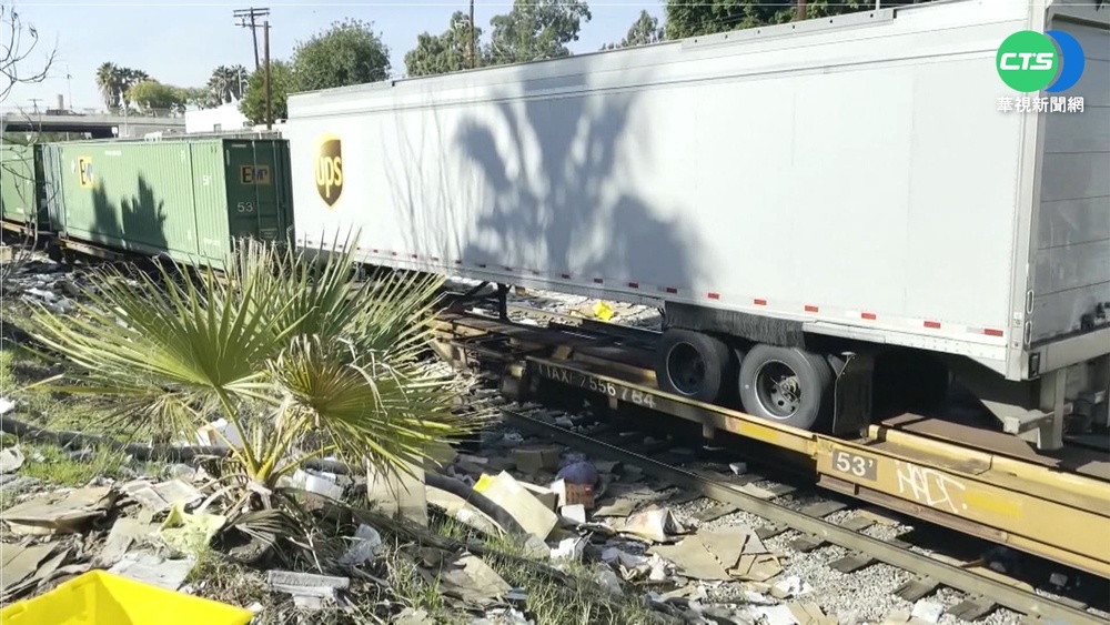 無法無天! 美加州暴徒爬火車砸貨櫃行搶