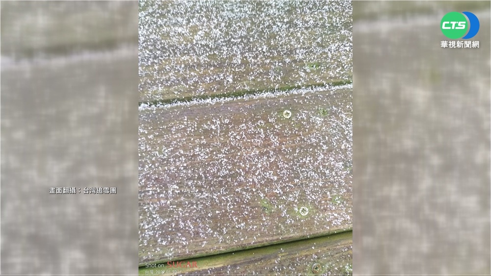 濕度夠.低溫 合歡山9:45降下冰霰雨