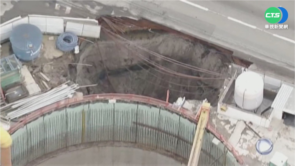 巴西捷運工地坍塌下陷 施工井水灌坑道