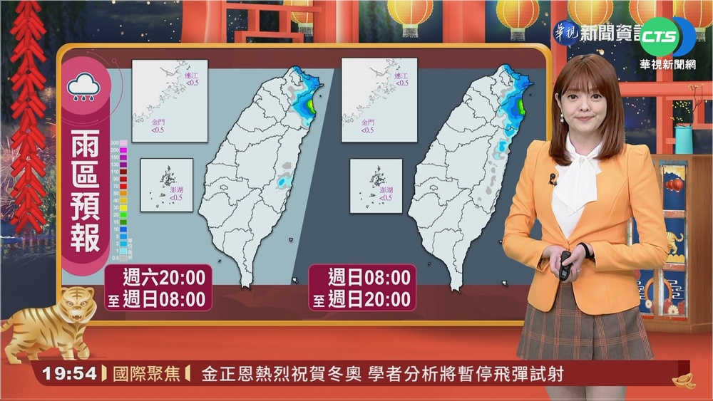 白天冷氣團稍減弱 東北部易雨西臺灣局部霧