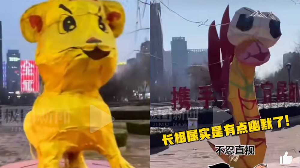 12生肖花燈嚇到路人 網:像是掃墓燒給陰間的