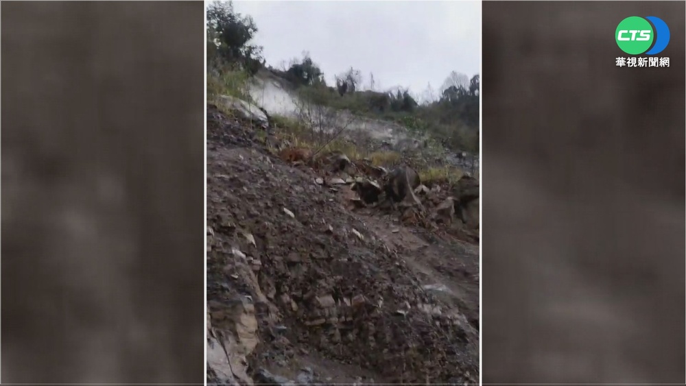 降雨.地震不斷 力行產業道路下"石頭雨"
