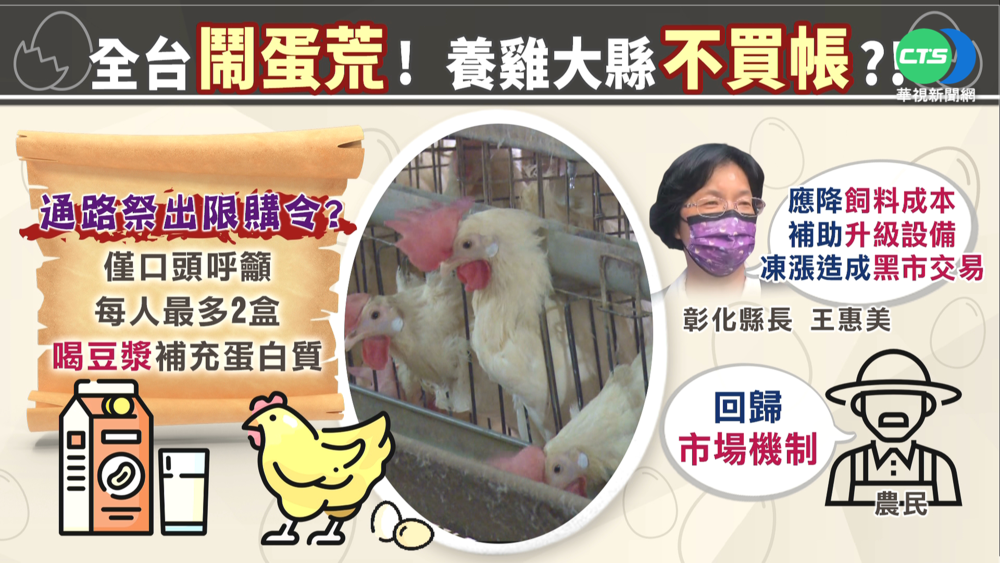 陳吉仲宣布 明起雞蛋盤價每台斤漲2元
