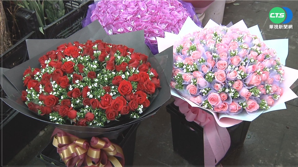 情人節玫瑰價飆! 99朵玫瑰花束破萬