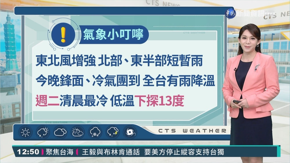 東北風持續增強 北、東半部局部短暫雨