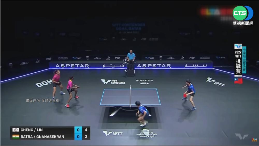 林昀儒鄭怡靜"黃金混雙" WTT卡達奪冠