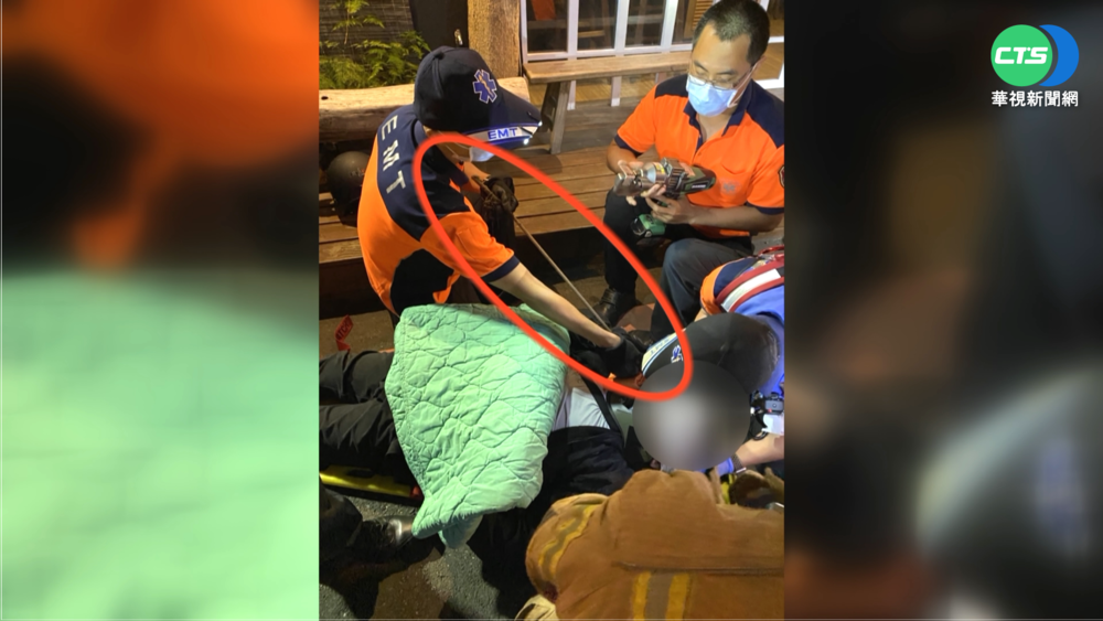 悚!台南外送員等餐跌落機車 80cm鋼筋插眼