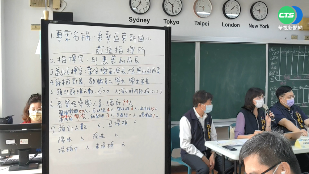 台中9+6 東新附幼疫擴.設前進指揮所