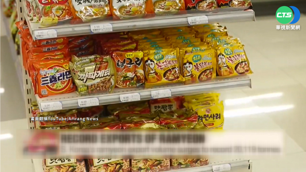 韓流助攻 韓泡麵單月出口首破7千萬美元