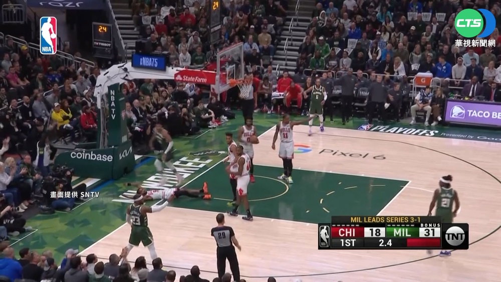 公鹿"字母哥"飆33分 撞翻公牛晉準決賽!