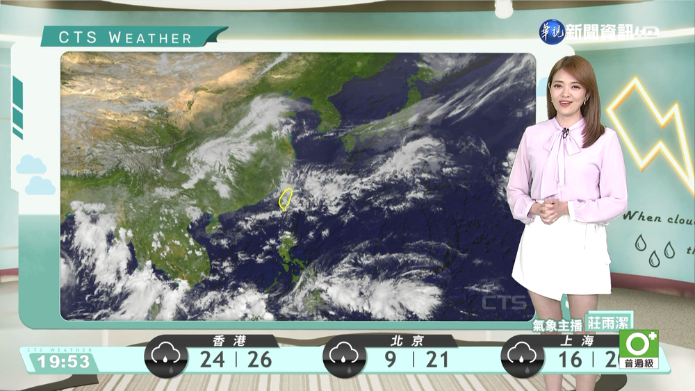 各地有局部短暫陣雨 雲多且悶熱