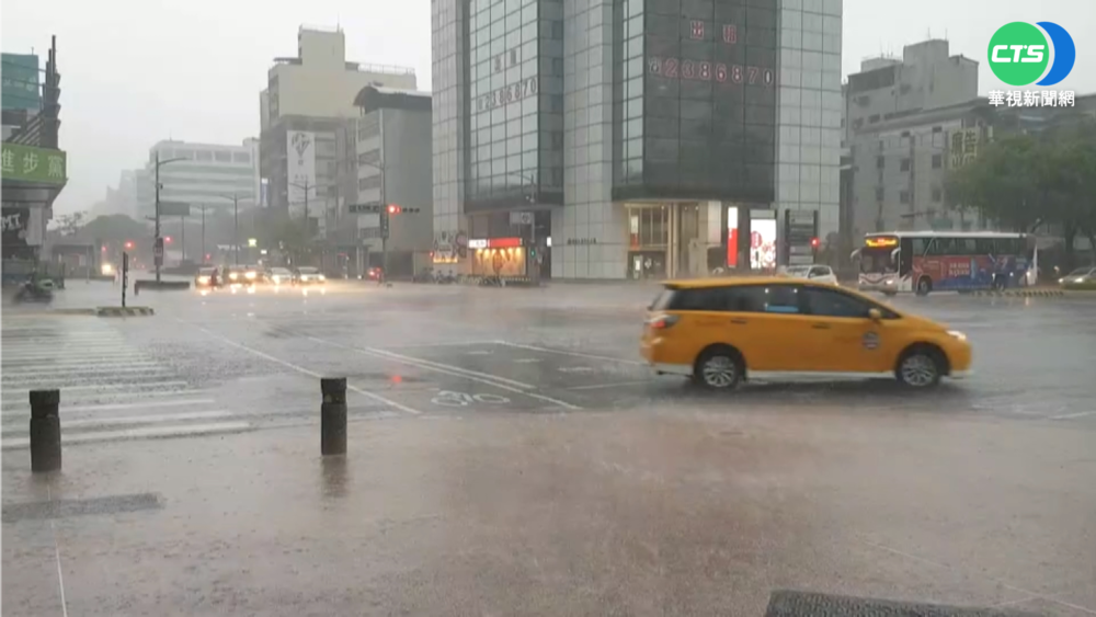 雨彈狂炸! 高雄清晨降暴雨 路樹應聲倒