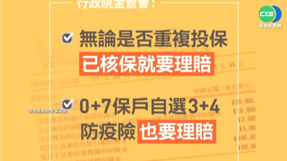 防疫保單之亂! 蘇揆強調"符合2原則"須賠