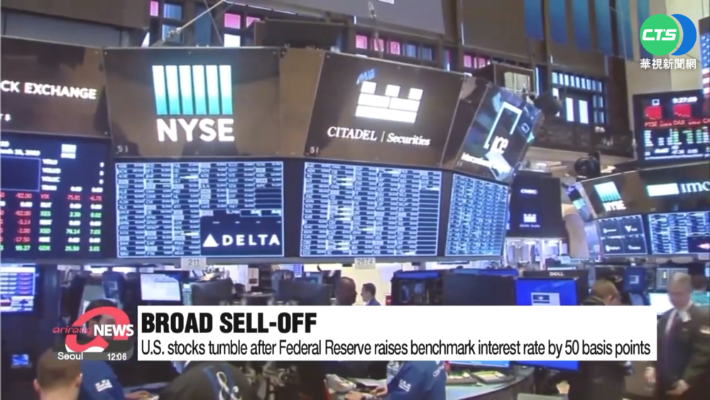 聯準會持續升息直到通膨回落 美股狂瀉